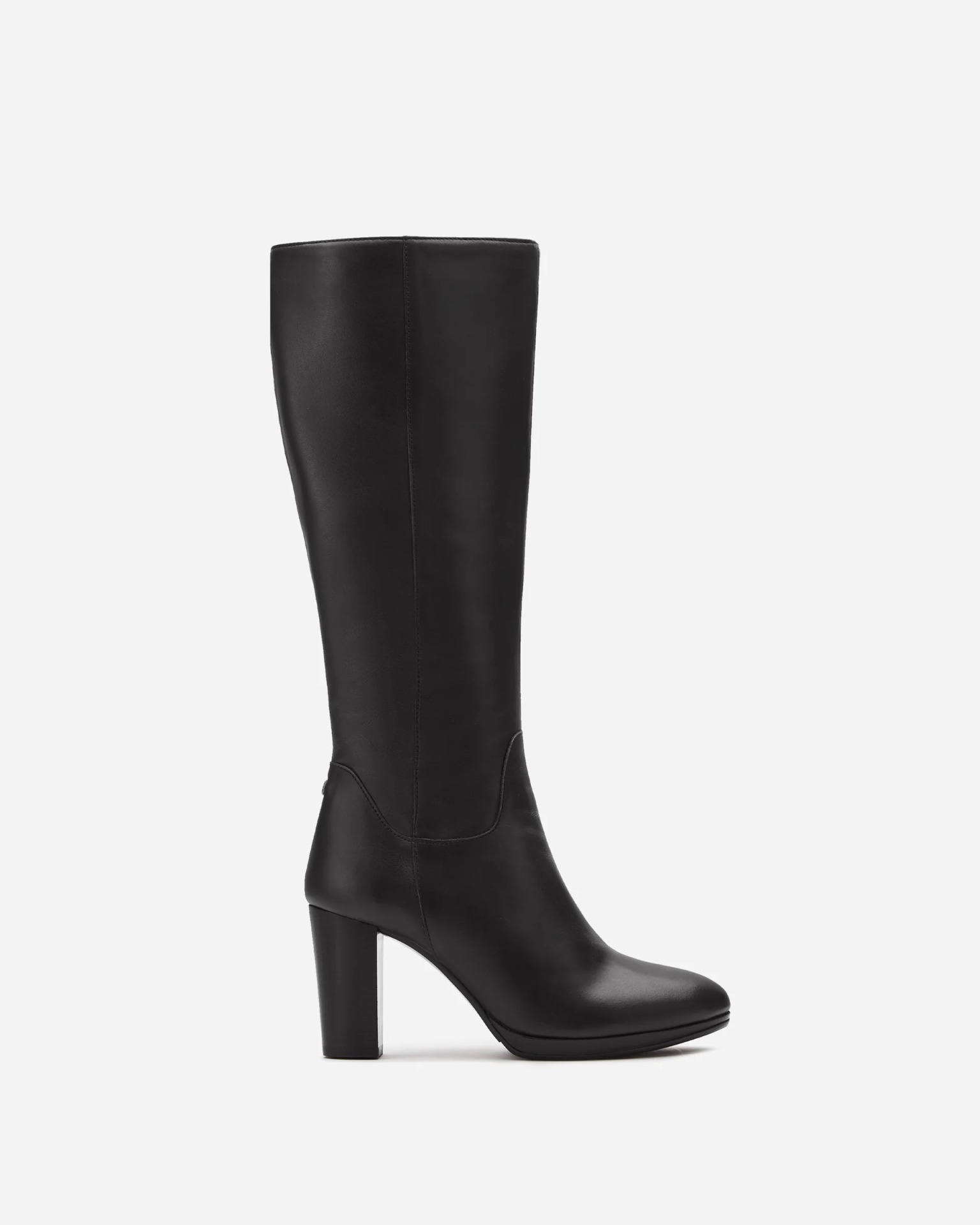 Belmore Knee High Boots in Black Leather