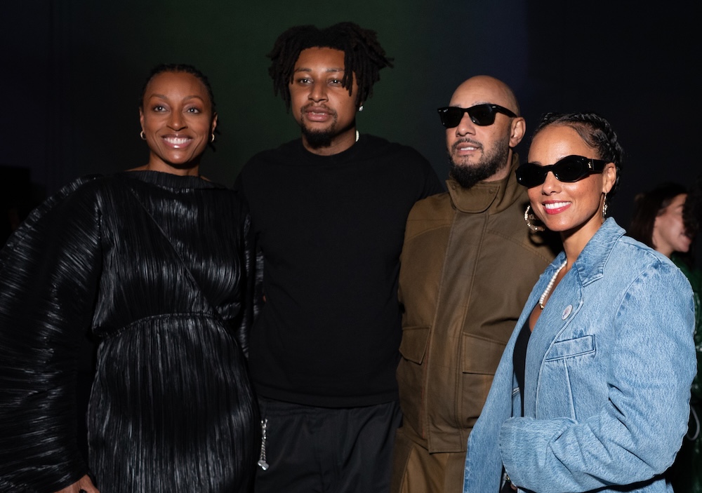 Nichole Levy, Nasir Dean, Swizz Beatz, Alicia Keys at Mercer Labs. Photo by Natalie Powers