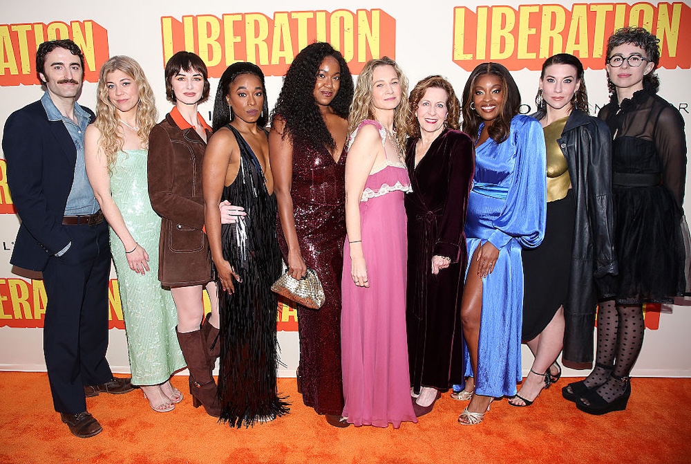 Whitney White (center, left) and the company of 'Liberation.' Image: Bruce Glikas/WireImage.