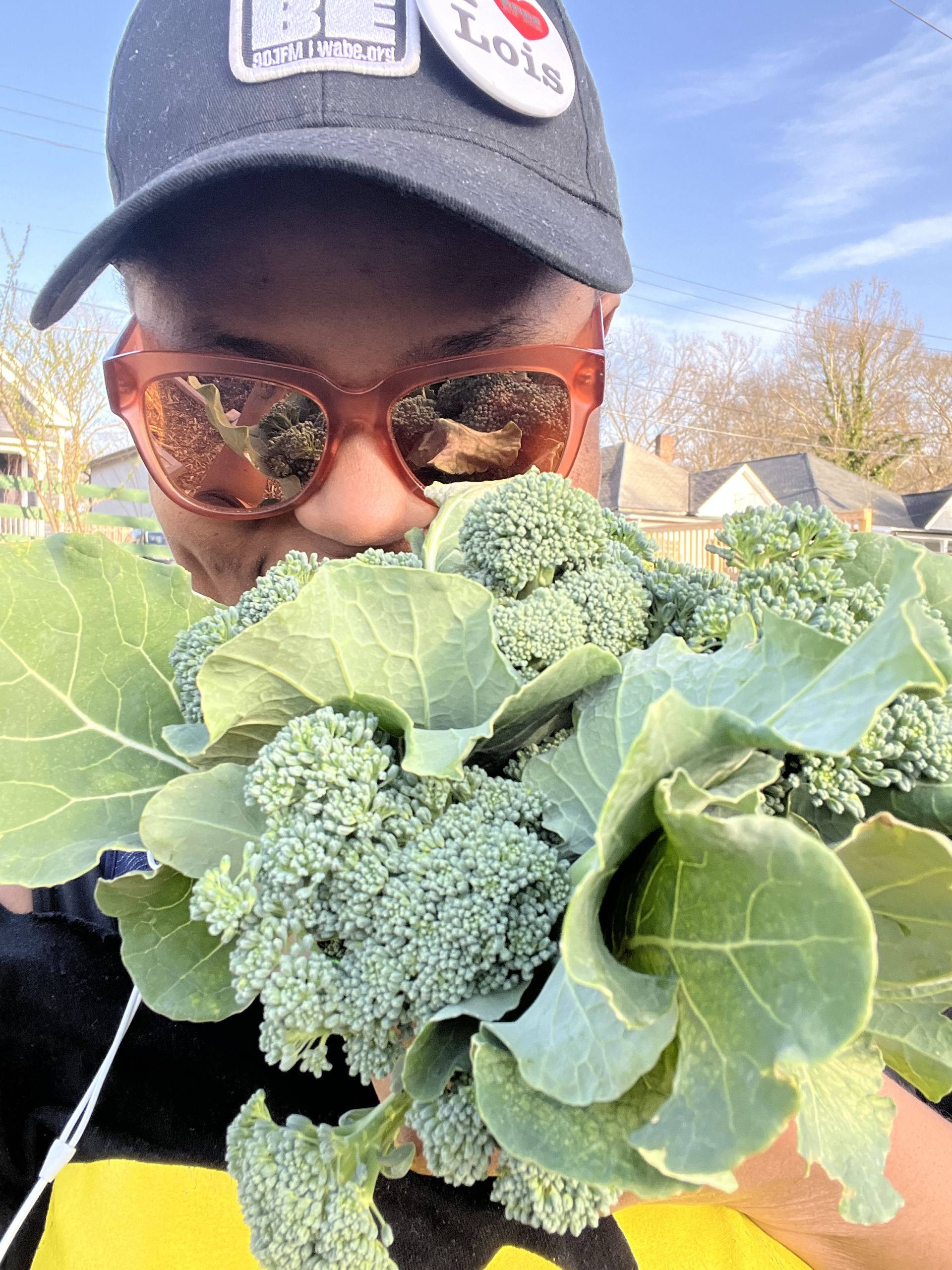 Colah in a community garden.