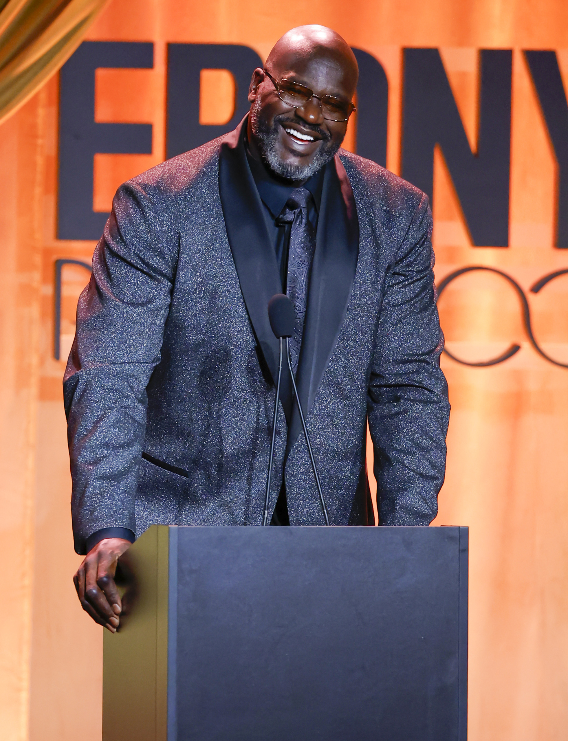Shaquille O'Neal accepts the Entrepreneur of the Year Award onstage during the EBONY Power 100 Gala.