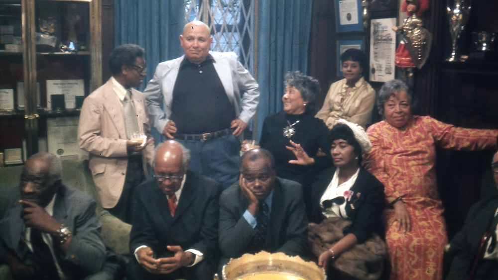 Thomas Harvey, Ernest Crichlow, William Patterson, Romare Bearden, John Henrick Clarke, Ida Mae Cullen and Louise Patterson in Once Upon A Time In Harlem by William Greaves and David Greaves, an official selection of the 2026 Sundance Film Festival. Image: courtesy of Sundance Institute | photo by William Greaves Productions.