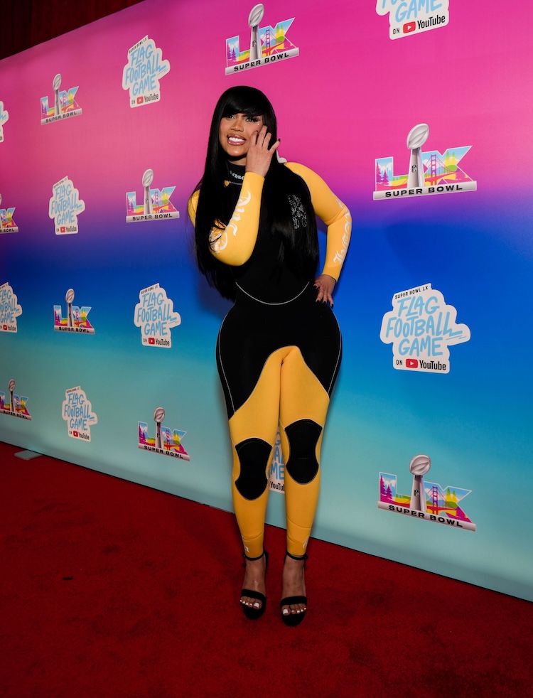 Cardi B. Image: Sean Ryan/AP Content Services for the NFL.