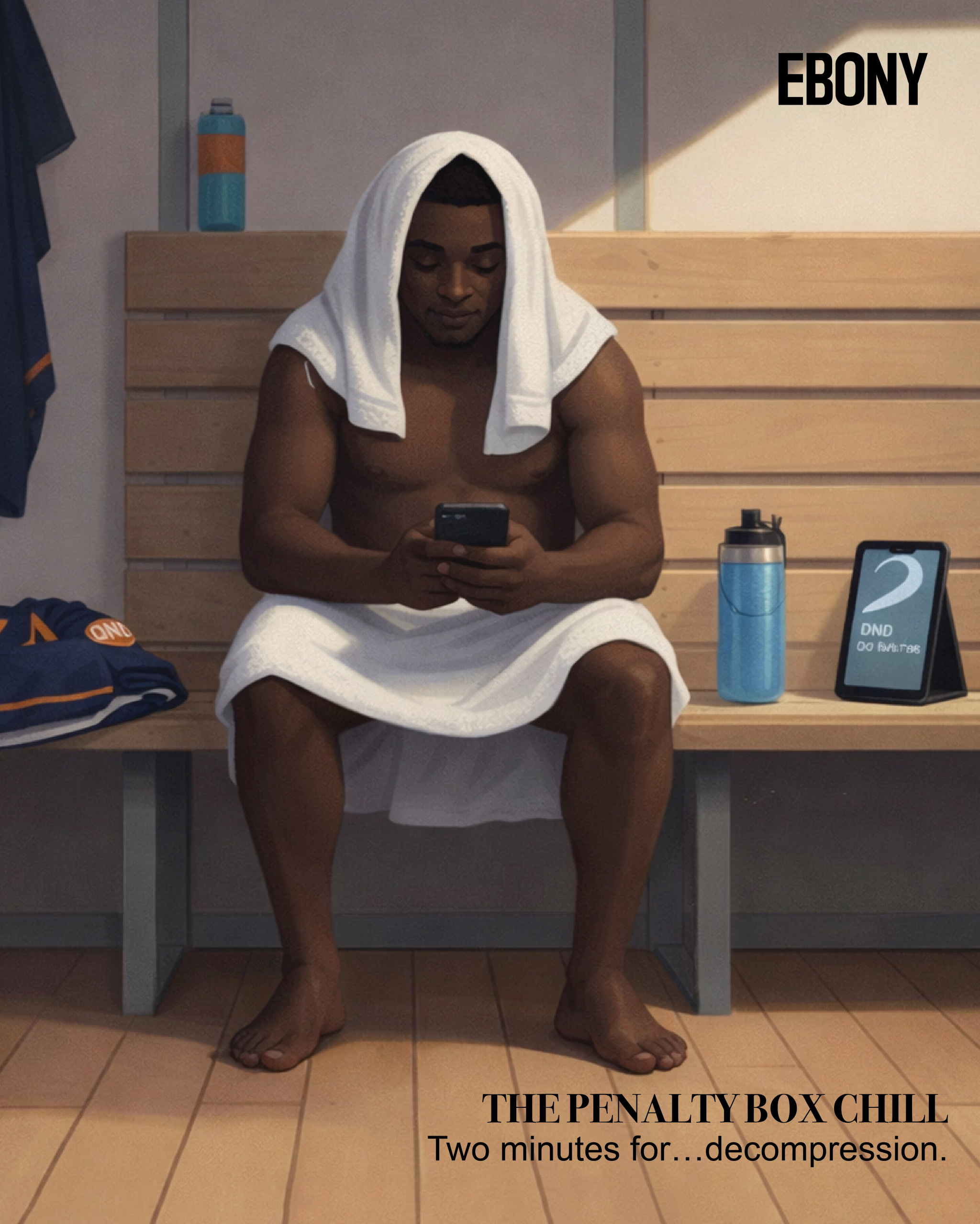 A man relaxes in a sauna