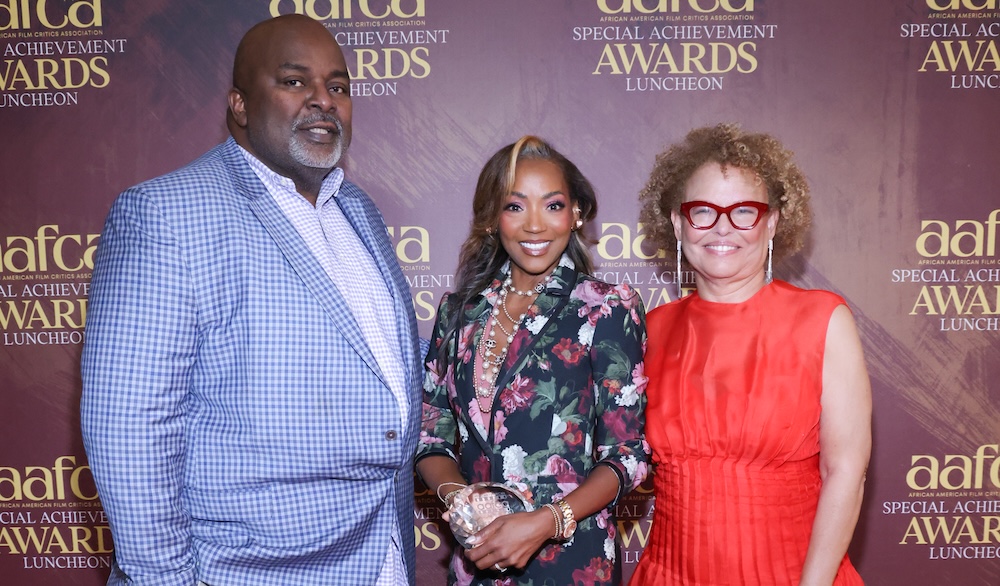 AAFCA President and Co-Founder Gil Robertson IV​, AAFCA Special Achievement Spotlight Award winner Nikkole Denson  and former Chairman and CEO of BET Networks Debra L. Lee at the AAFCA Special Achievement Awards Luncheon in Los Angeles​. Image: Sheri Determan / for AAFCA 
