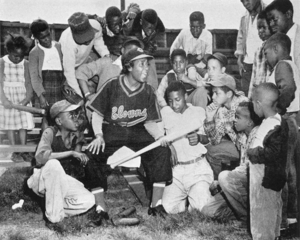 Toni Stone With Young Fans
