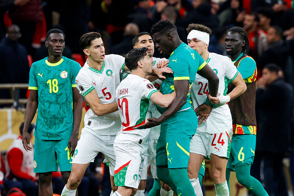 Altercation between Morroco and Senegal in the 2026 AFCON Cup
