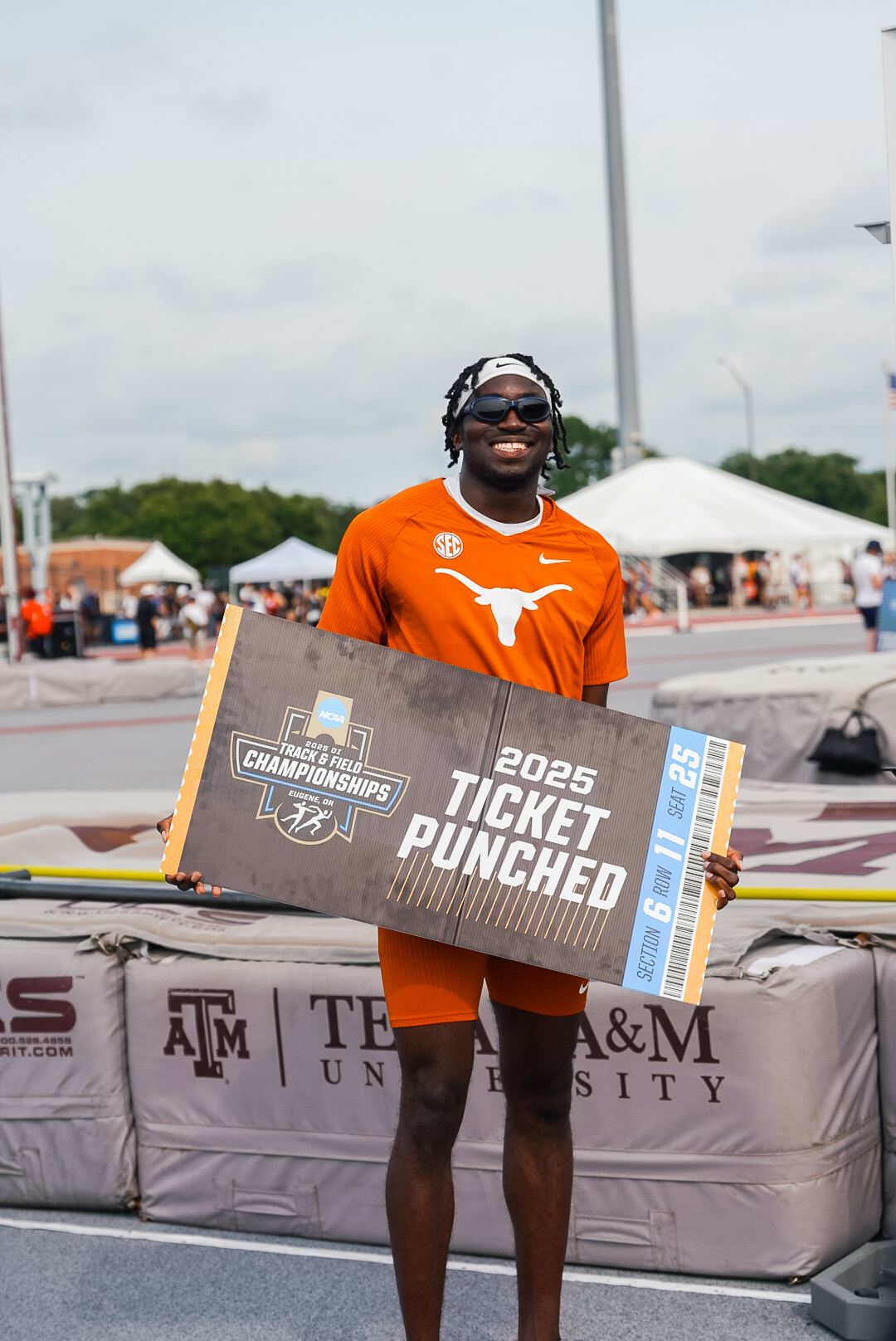 Osawese Agbonkonkon punches his ticket to the NCAA 2025 Track & Field National Championships.