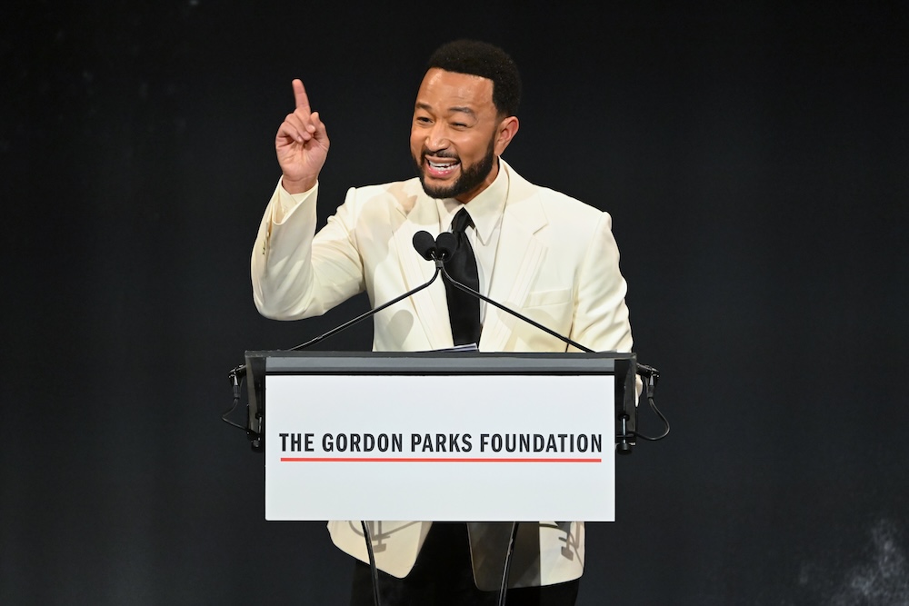 John Legend at The Gordon Parks Foundation Awards Dinner and Auction in New York City.