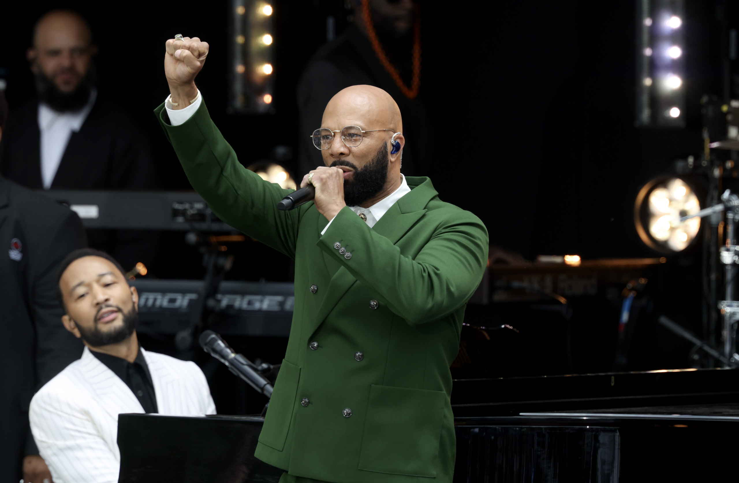 Common. Jennifer Hudson. Oprah Winfrey. Tyler Perry. Jon Baptiste. Mellody Hobson and George Lucas. Barack and Michelle Obama. Image: Getty Images