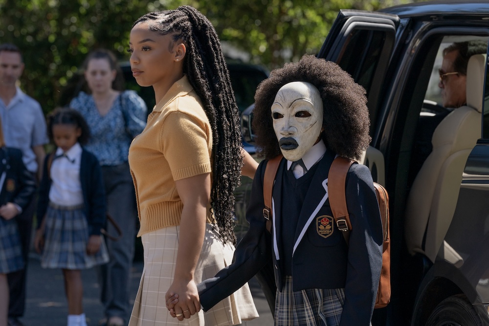 Chloe Bailey and Romy R in Strung. Image: Blumhouse/Peacock