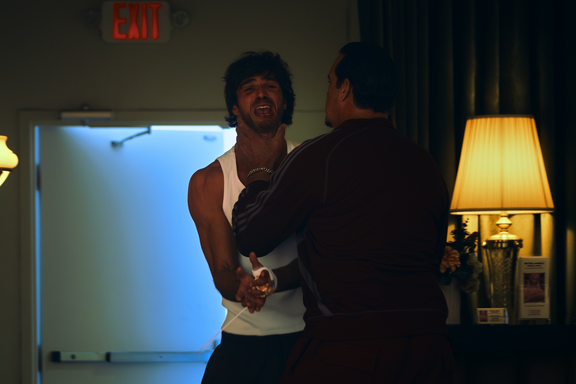Jacob Elordi and Matthew Willig in Euphoria. Image: Eddy Chen/HBO
