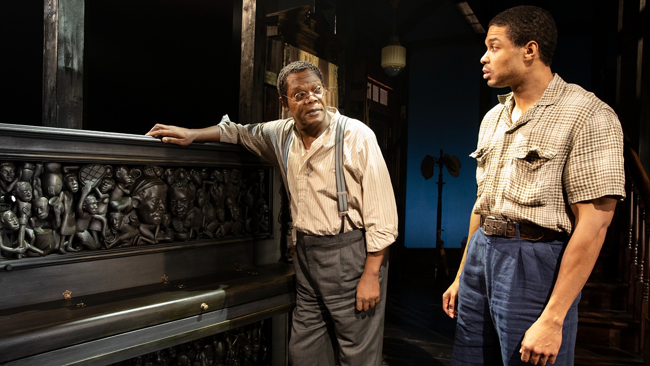 Samuel L. Jackson and Ray Fisher in THE PIANO LESSON_photo by Julieta Cervantes