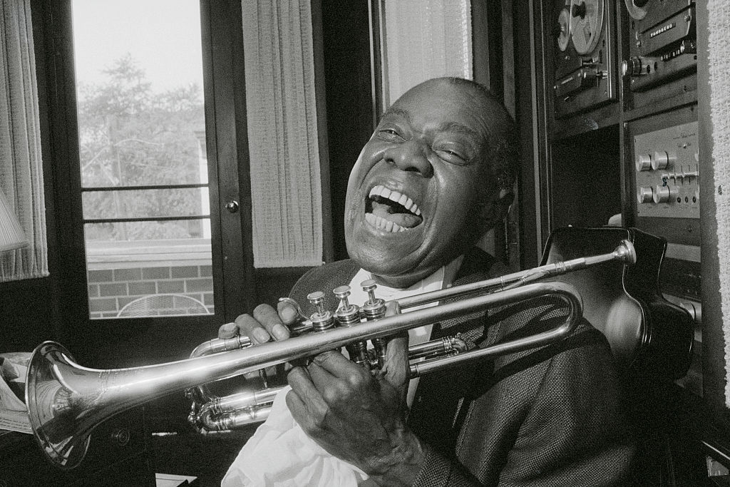 Louis Armstrong with His Trumpet