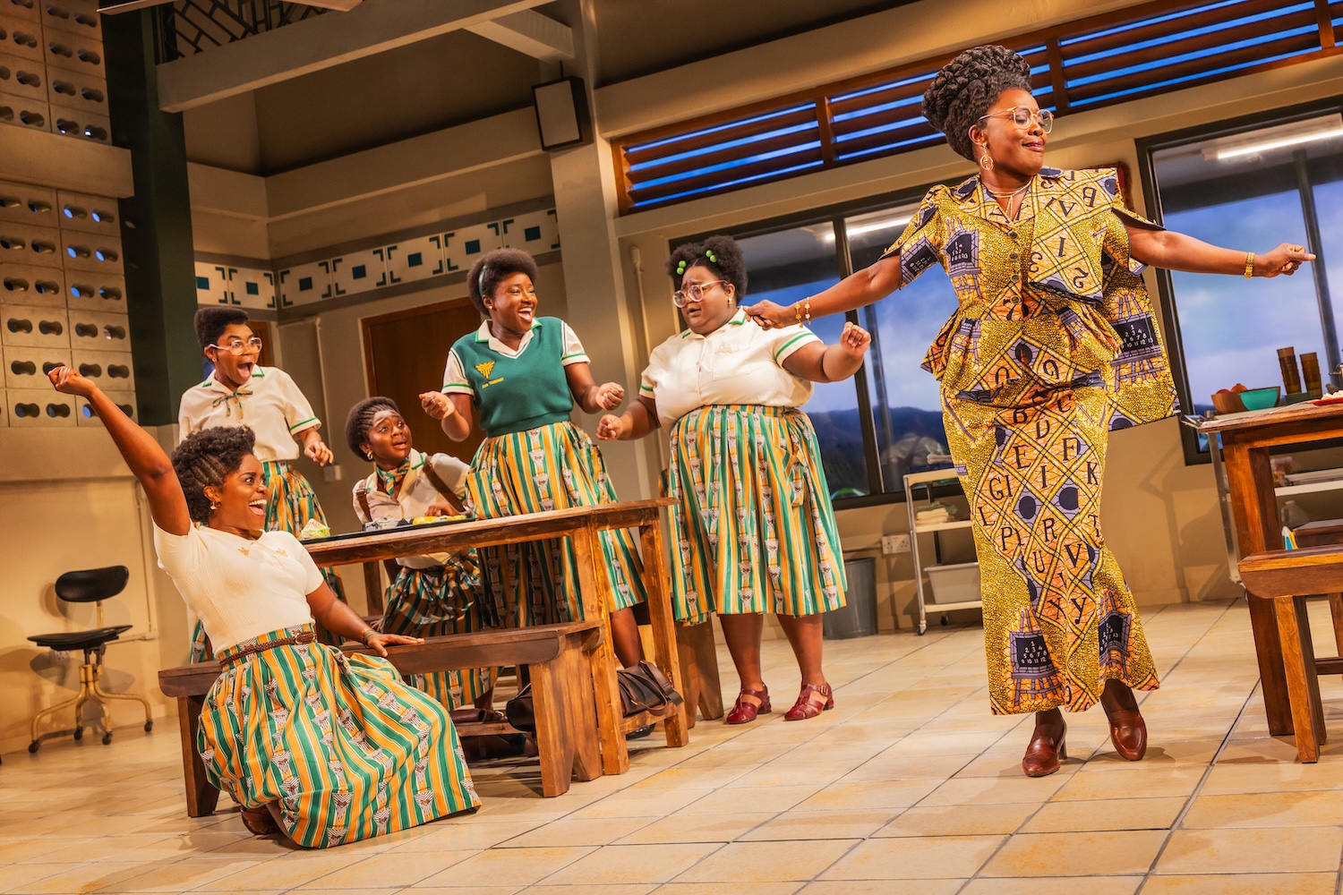 Denee Benton, Jordan Rice, Nia Otchere‑Sarfo, Lucia Aremu, Erin Morton, and Heather Alicia | Credit: Matthew Murphy