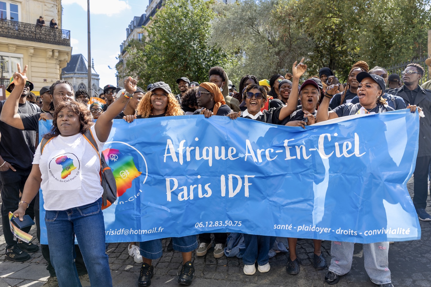 Members of the association Afrique Arc-en-Ciel Paris, Afro-Caribbean LGBTQIA+ association, take part in the Global Black Pride Paris 2026 march in Paris, on September 12, 2026. The first Global Black Pride edition organized in Europe brings together Black LGBTQIA+ communities, associations, activists, representatives and allies from Africa, the Caribbean, Europe and unites states. Des membres de l association LGBTQIA+ Afrique Arc-en-Ciel afro-caribeenne basee a Paris, participent a la marche de la Global Black Pride Paris 2026 a Paris, le 12 septembre 2026. Cette premiere edition de la Global Black Pride organisee en Europe rassemble des communautes, associations, militants, representants LGBTQIA+ noirs et allies venus d Afrique, des Caraibes, d Europe et des etats unis.